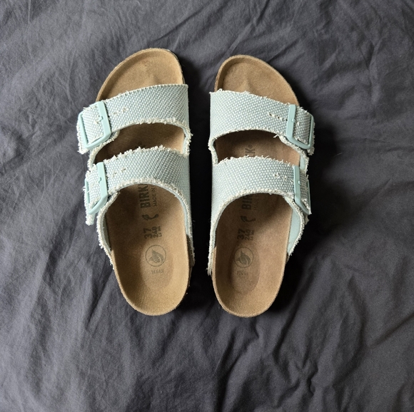 Birkenstock Arizona Vegan Light Blue - Picture 1 of 9